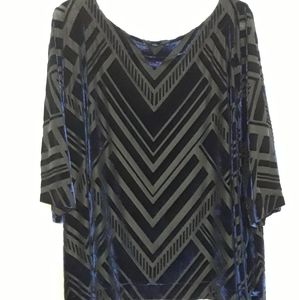 Ava & Viv Velvet Burnout Top
